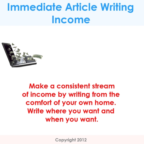 Product picture Immediate Article Writing Income